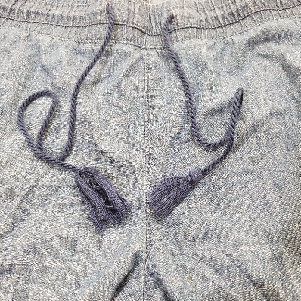 Time and Tru Chambray Jean Cutoff Fringe Shorts XL - Picture 12 of 13